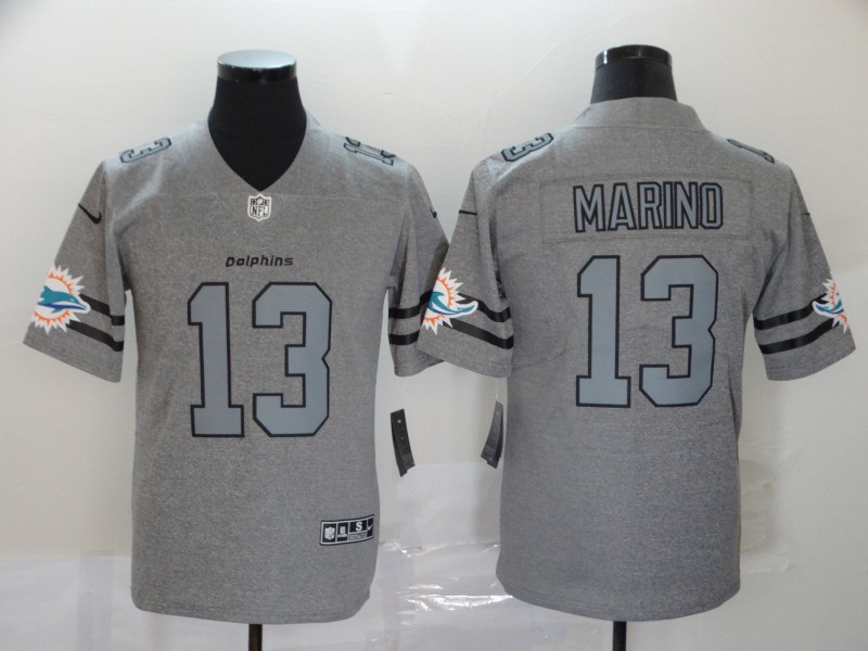 Men's Miami Dolphins Dan Marino #13 Gray Jersey